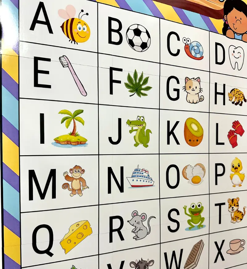 Quadro alfabético com figuras em PDF para imprimir — amostra 4: Para quem é indicado
