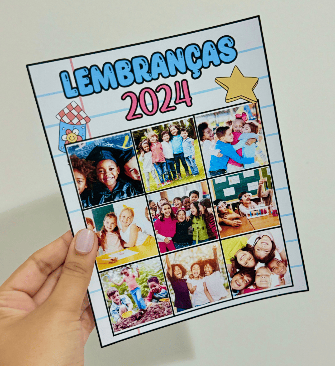 Quadro das Lembranças 2024: Cartaz em PDF com Fotos — amostra 2: O que acompanha o material