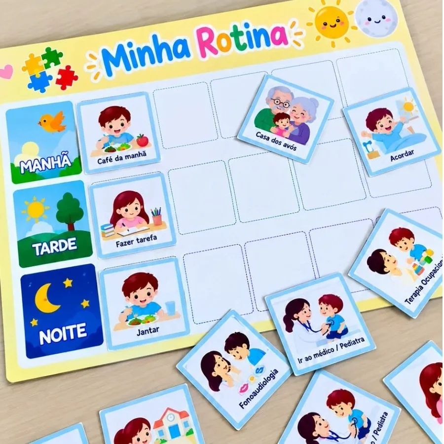 Quadro de Rotina Pessoal - Manhã, Tarde e Noite — Datas comemorativas para Educação Infantil: Estimular autonomia,…
