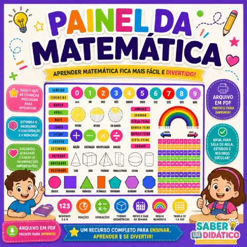 Quadro Ilustrativo da Matemática – Recurso Visual e Educativo — capa do material