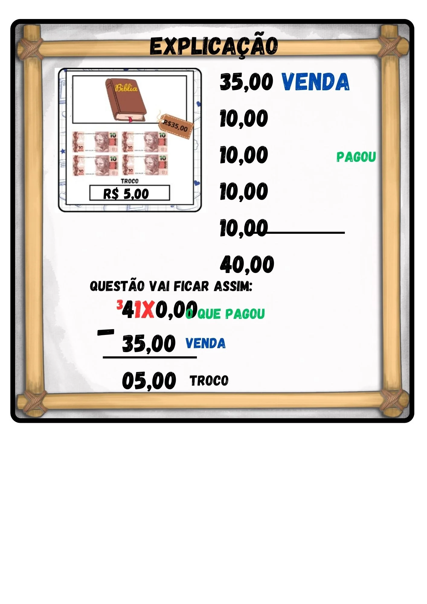 Qual é o Troco? Jogo Educativo de Matemática para Imprimir — amostra 5: Atividades de matemática "Qual é o Troco Qual é o Troco? Jogo Educativo de Matemática para Imprimir — amostra 5: Atividades de matemática "Qual é o Troco