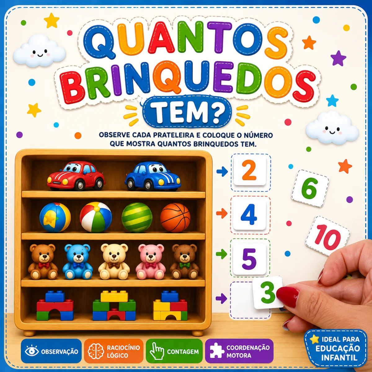 Quantos Brinquedos Têm? | Educação Infantil e Alfabetização — capa do material
