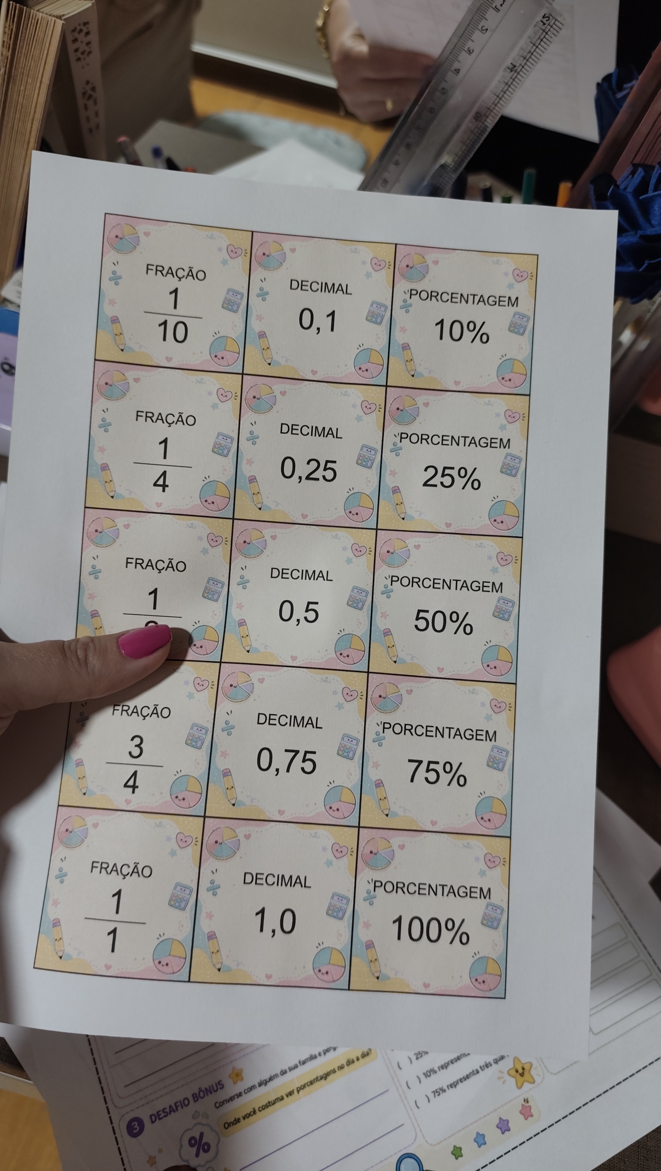 QUARTETO DA EQUIVALÊNCIA - Jogo da porcentagem - 5º ano — amostra 2: O arquivo contém