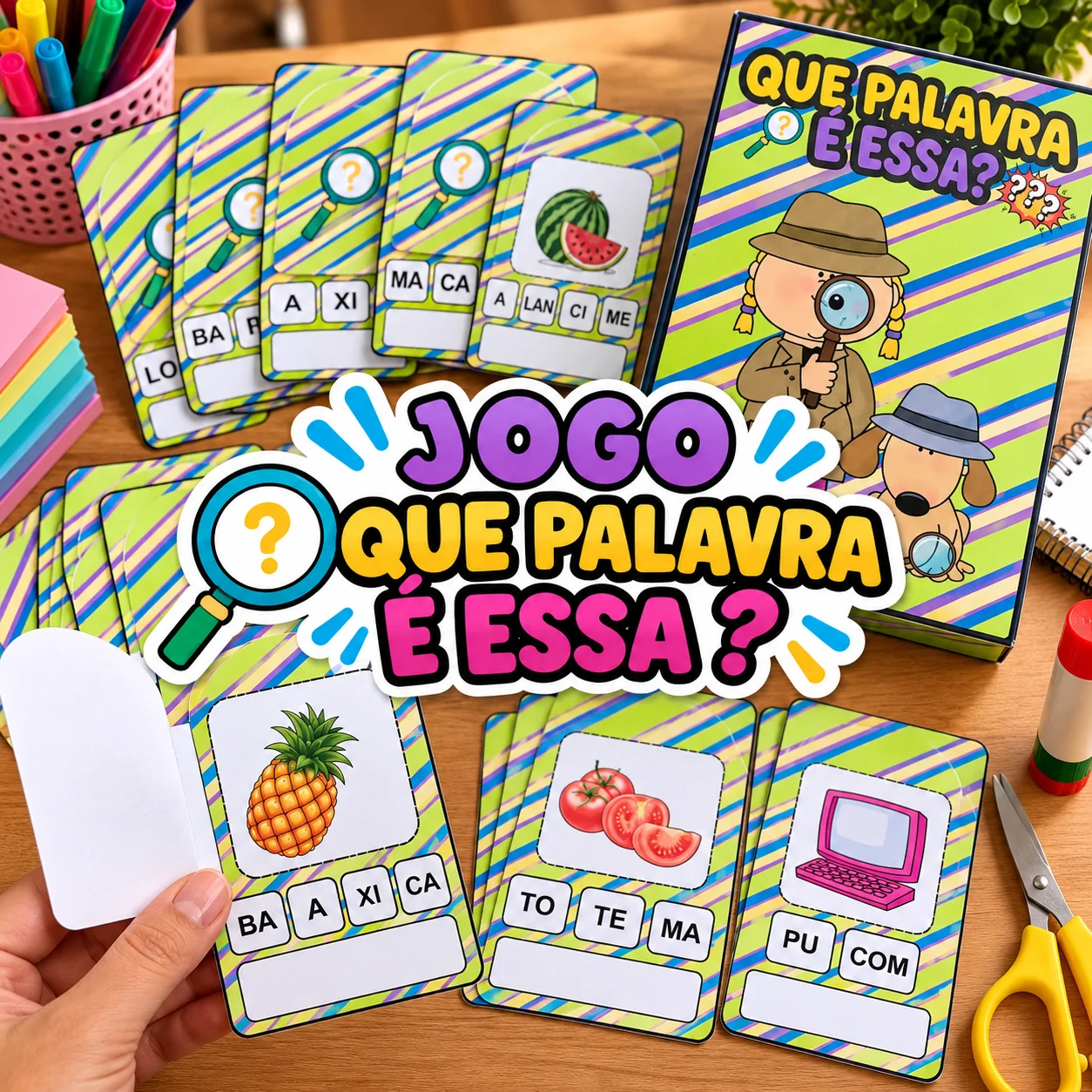 Que Palavra é Essa? – Jogo de Formação de Palavras — Alfabetização para Educação Infantil: Jogo pedagógico ilustrado para…