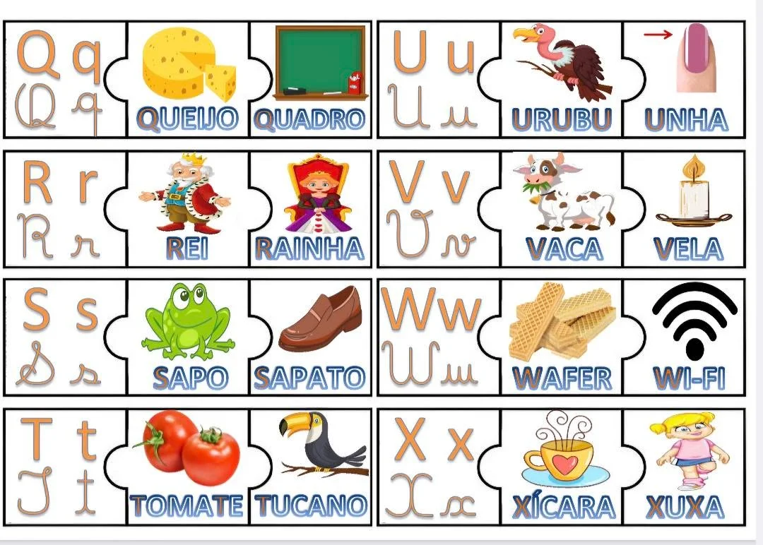 ❤️🎉 QUEBRA-CABEÇA ALFABETO DIVERTIDO ❤️🎉 — amostra 1: 💖😃 Apresento um arquivo incrível de quebra-cabeça com as letras…