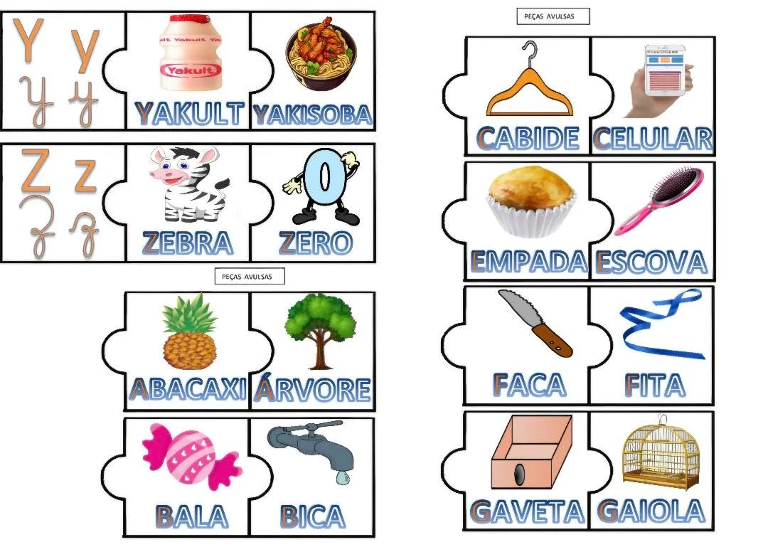 ❤️🎉 QUEBRA-CABEÇA ALFABETO DIVERTIDO ❤️🎉 — amostra 5: 💖😃 Apresento um arquivo incrível de quebra-cabeça com as letras…