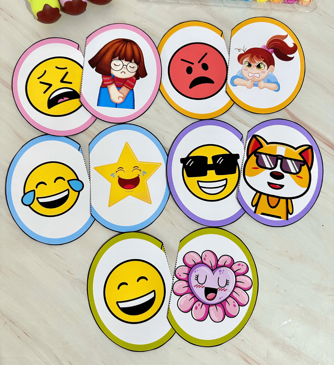 Quebra-Cabeça das Emoções: 20 Fichas em PDF para Imprimir — amostra 3: Como usar em sala de aula