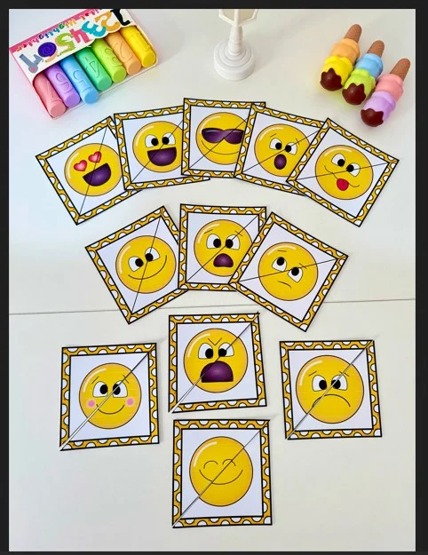 QUEBRA-CABEÇA DAS EMOÇÕES – BRINCAR, MONTAR E APRENDER! — amostra 1: Uma atividade lúdica e divertida para trabalhar o…
