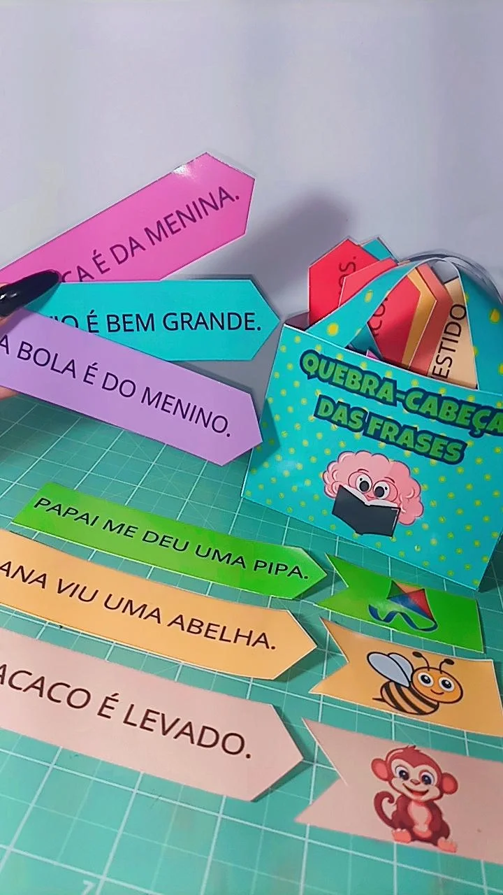 Quebra-Cabeça das Frases Jogo de Leitura Associação de Frases Imagens — amostra 1: Um recurso lúdico para estimular a…