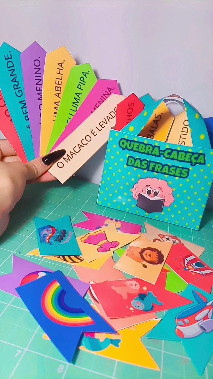 Quebra-Cabeça das Frases para Alfabetização – 20 Páginas — Alfabetização para Educação Infantil: Quebra-cabeça das frases…