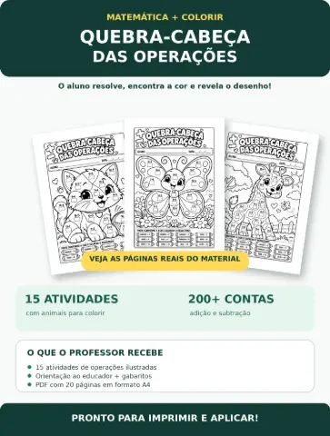 Quebra-cabeça de adição e subtração para colorir — amostra 3: Como usar em sala Quebra-cabeça de adição e subtração para colorir — amostra 3: Como usar em sala