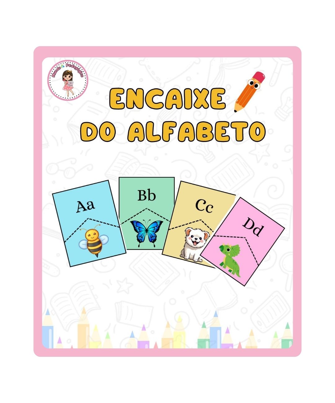 Quebra-cabeça de alfabeto para imprimir na alfabetização — capa do material