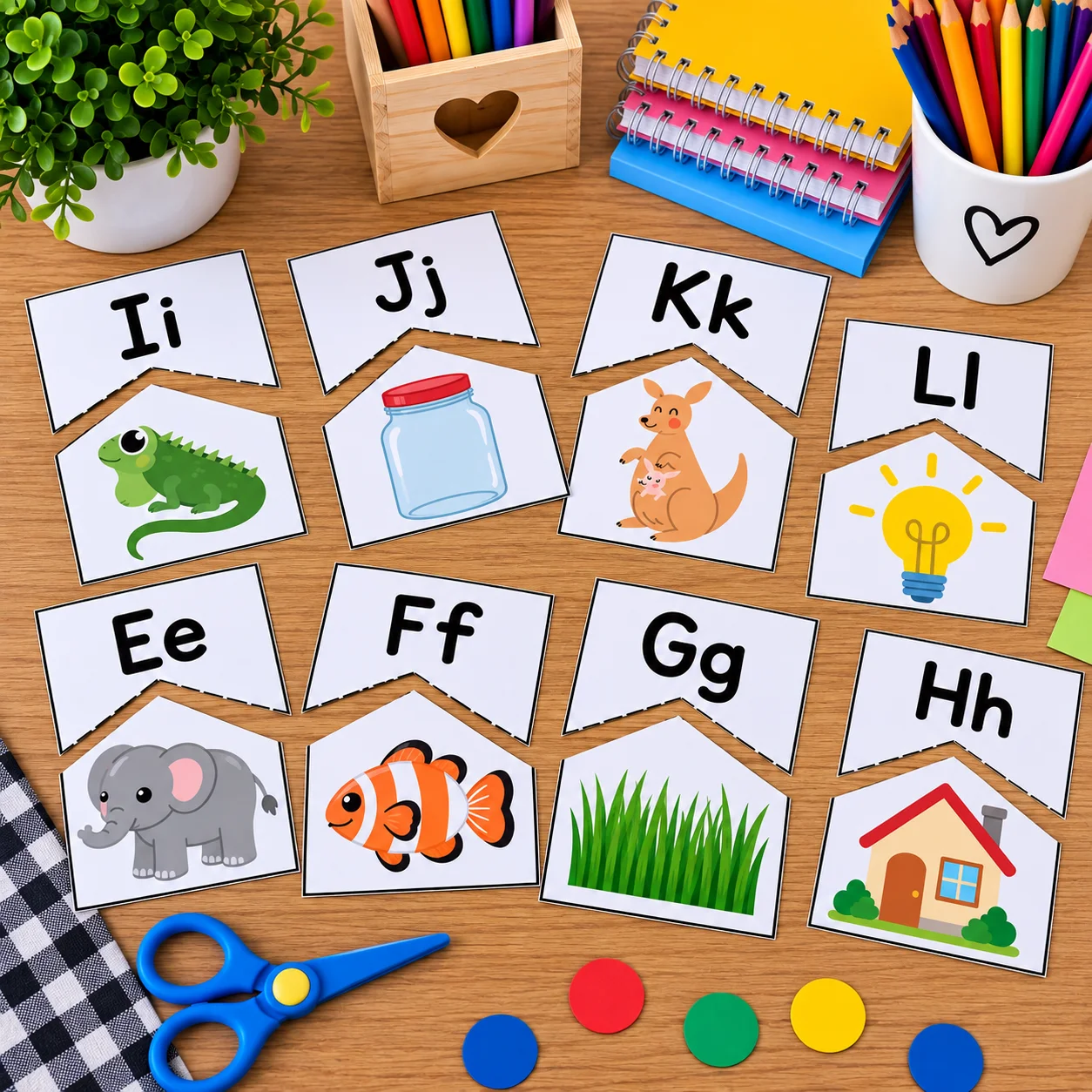 Quebra-Cabeça do Alfabeto – Letras e Figuras para Alfabetização — amostra 3: Material com o alfabeto completo de A a Z,…