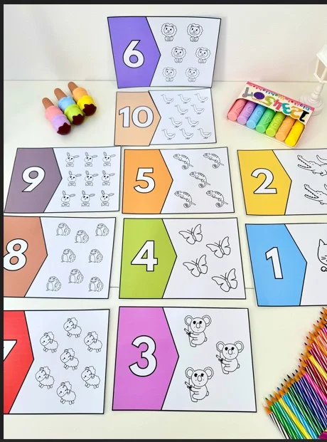 QUEBRA CABEÇA NUMERAIS DE 1 A 10 - EDUCAÇÃO INFANTIL E FUNDAMENTAL — amostra 1: Com o Quebra-Cabeça Numerais de 1 a 10 , a…