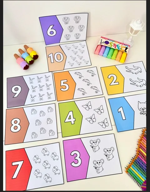 QUEBRA CABEÇA NUMERAIS DE 1 A 10 - EDUCAÇÃO INFANTIL E FUNDAMENTAL — amostra 2: Com o Quebra-Cabeça Numerais de 1 a 10 , a…