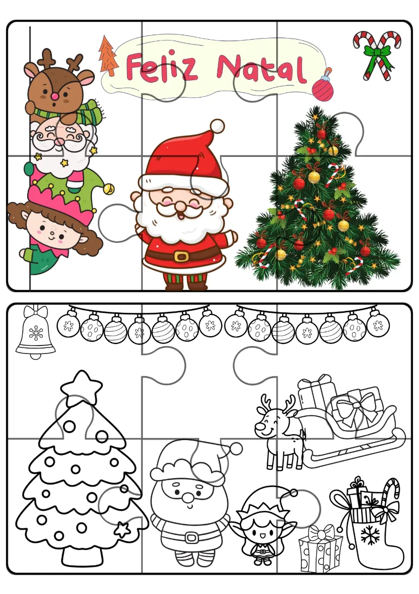 QUEBRA-CABEÇAS NATALINOS – INFANTIL E ANOS INICIAIS LÚDICO — amostra 2: ❤️ Transforme as atividades de Natal em momentos de…