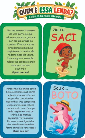 Quem é Essa Lenda? – Cards do Folclore Nacional — amostra 2: Um jogo educativo e divertido com 18 lendas do folclore…