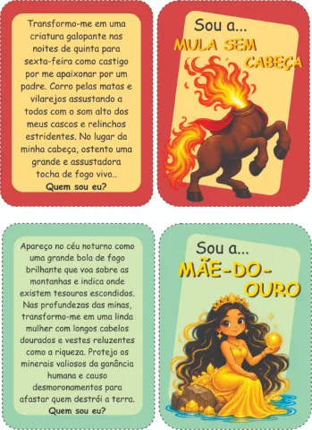 Quem é Essa Lenda? – Cards do Folclore Nacional — amostra 3: Um jogo educativo e divertido com 18 lendas do folclore…