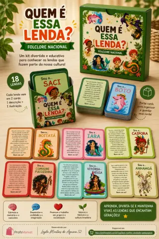 Quem é Essa Lenda? – Cards do Folclore Nacional — capa do material