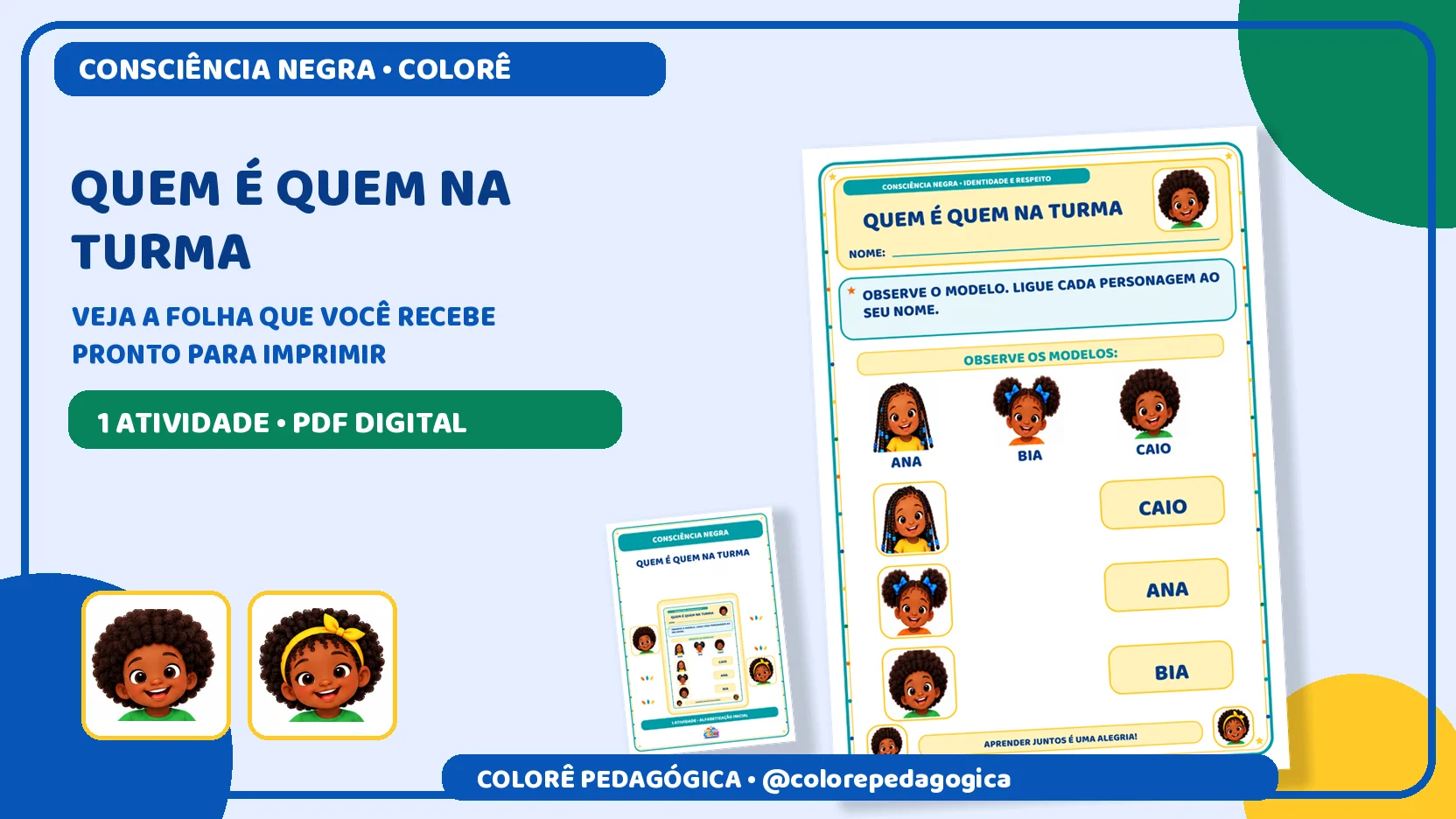 Quem é quem na turma | Consciência Negra — capa do material