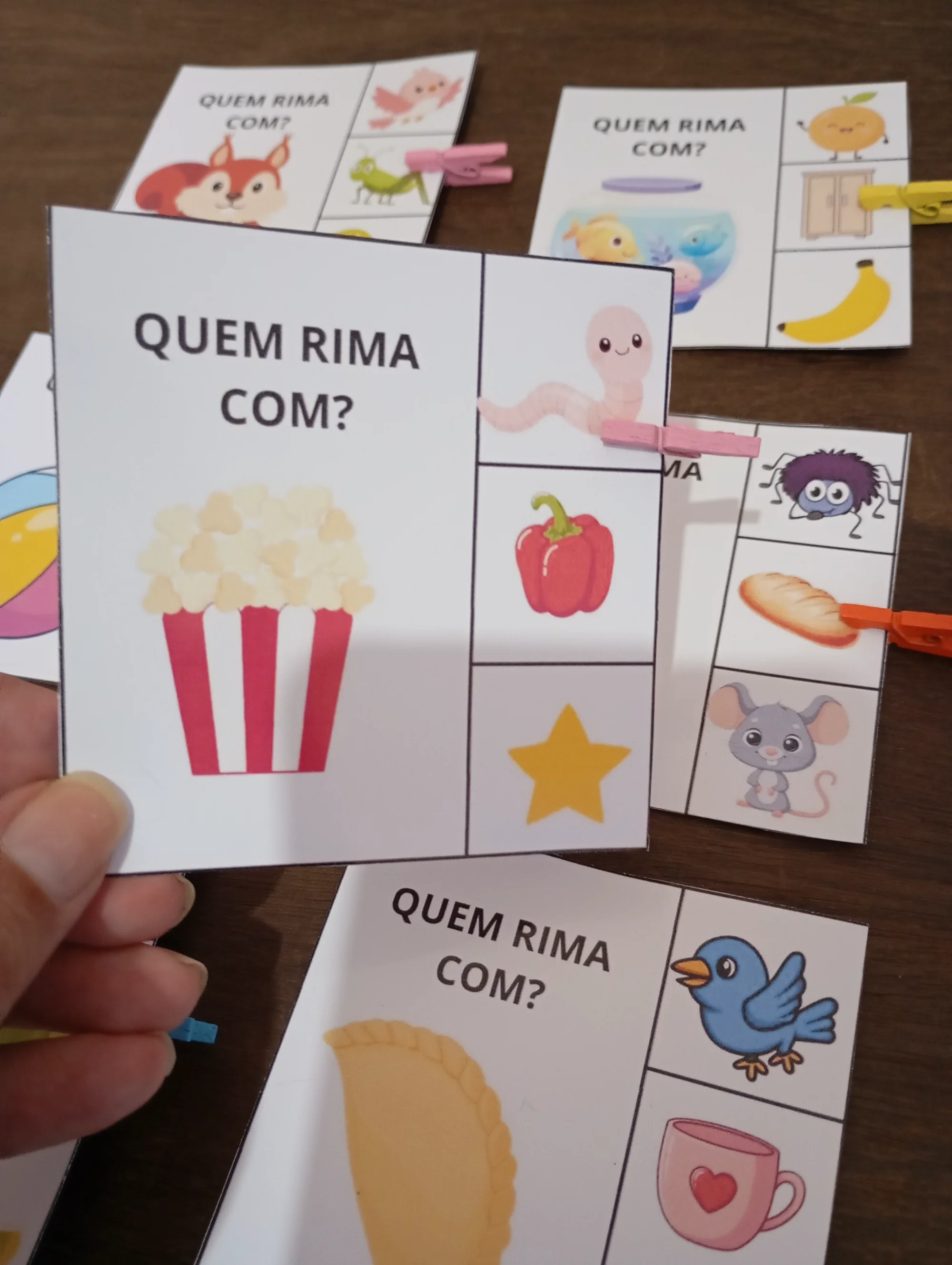 Quem Rima Com? Jogo de Rimas e Atividade Lúdica de Alfabetização — amostra 6: Atividade pedagógica "Quem Rima Com