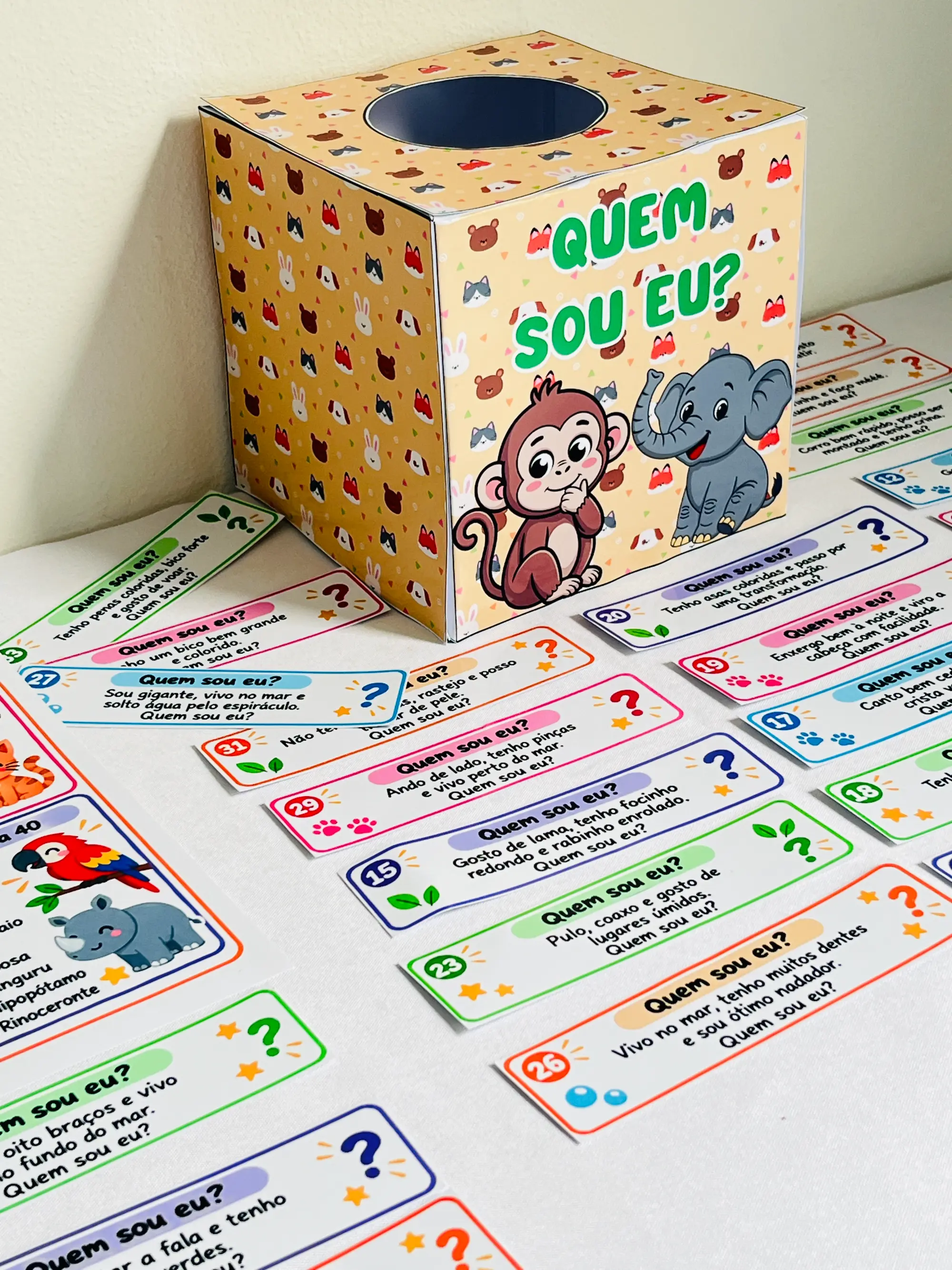 Quem Sou Eu? Animais – 40 Fichas com Pistas para Imprimir — amostra 7: Jogo "Quem Sou Eu