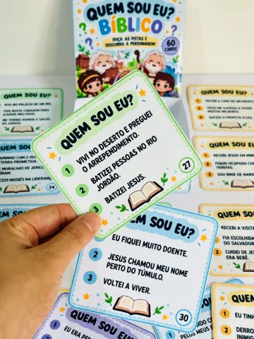 Quem sou eu? Recurso Pedagógico-Ensino Religioso — amostra 1: O QuemSou Eu? Bíblico traz 30 desafios com pistas sobre…