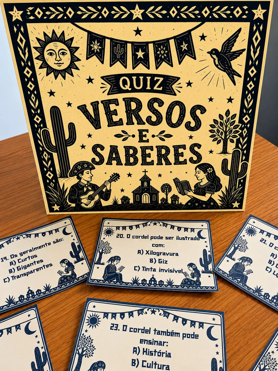 Quiz Cordel Versos e Saberes | Literatura de Cordel para Ensino Fundamental — amostra 1: Leve a cultura popular brasileira…