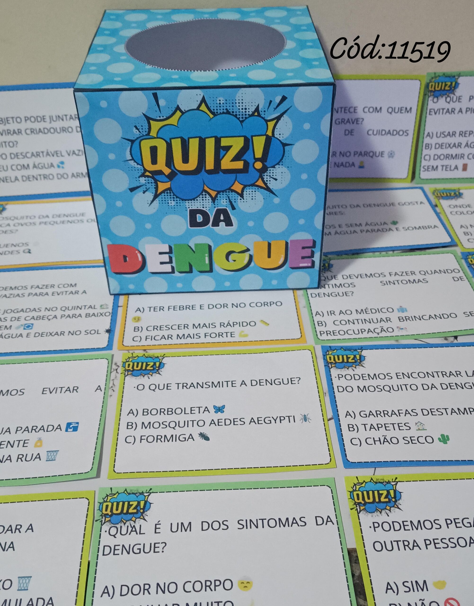 Quiz da dengue – PDF para Imprimir — amostra 2: Formato e entrega