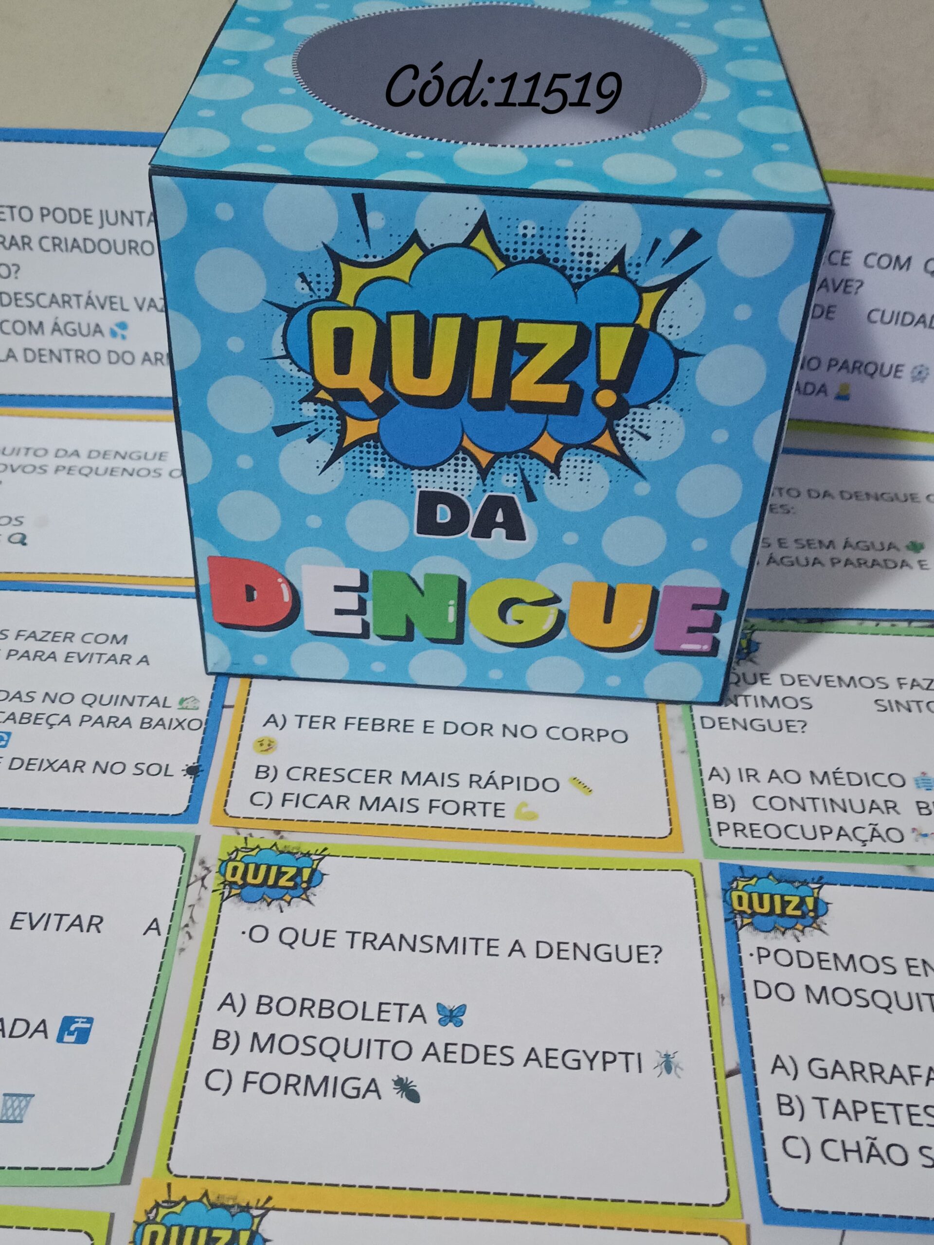 Quiz da dengue – PDF para Imprimir — amostra 3: QUIZ DA DENGUE – Atividade Interativa