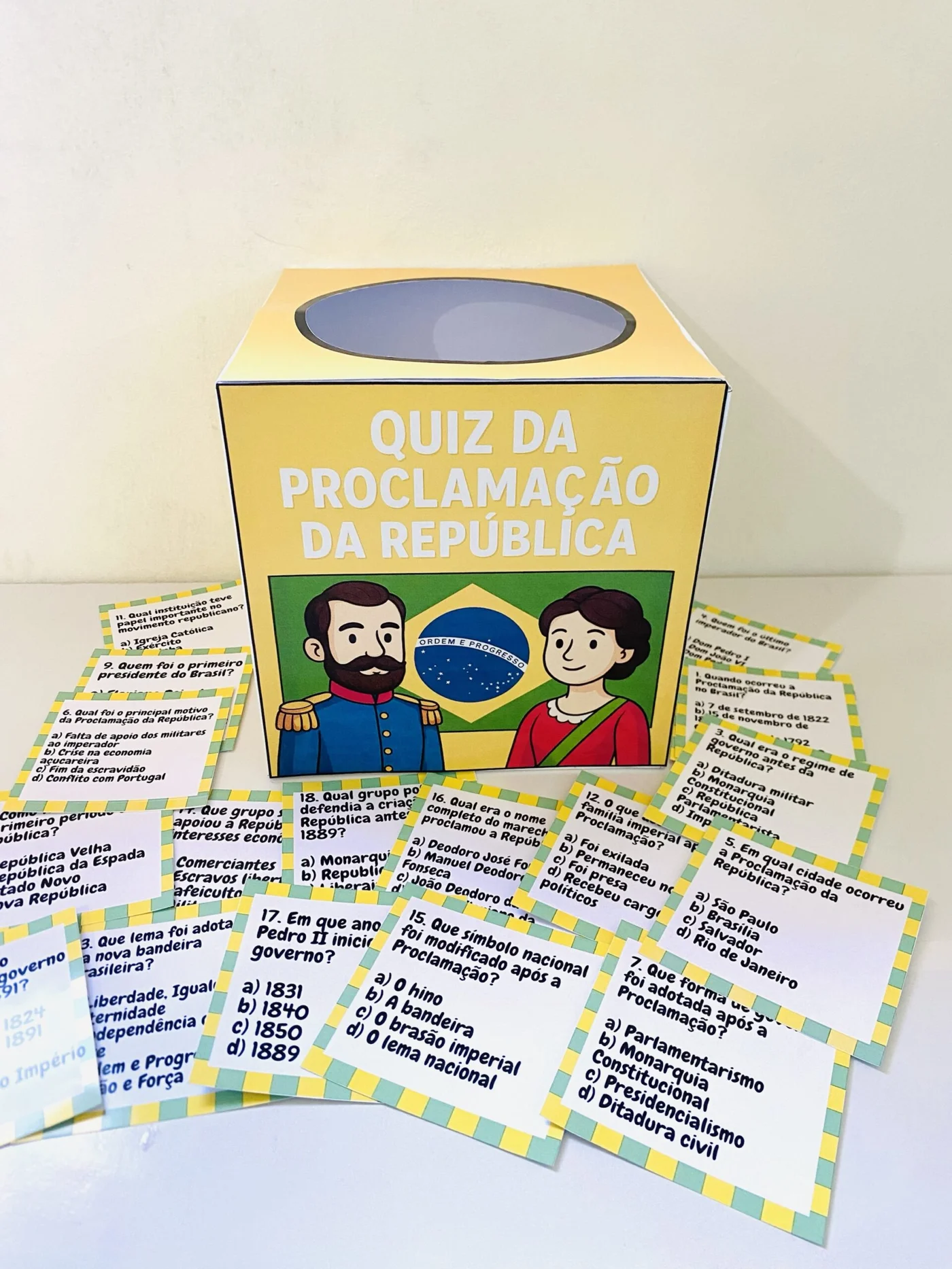 Quiz da proclamação da república — amostra 3: *Quiz: Proclamação da República* 🇧🇷 🎉 Celebre a Proclamação da República…