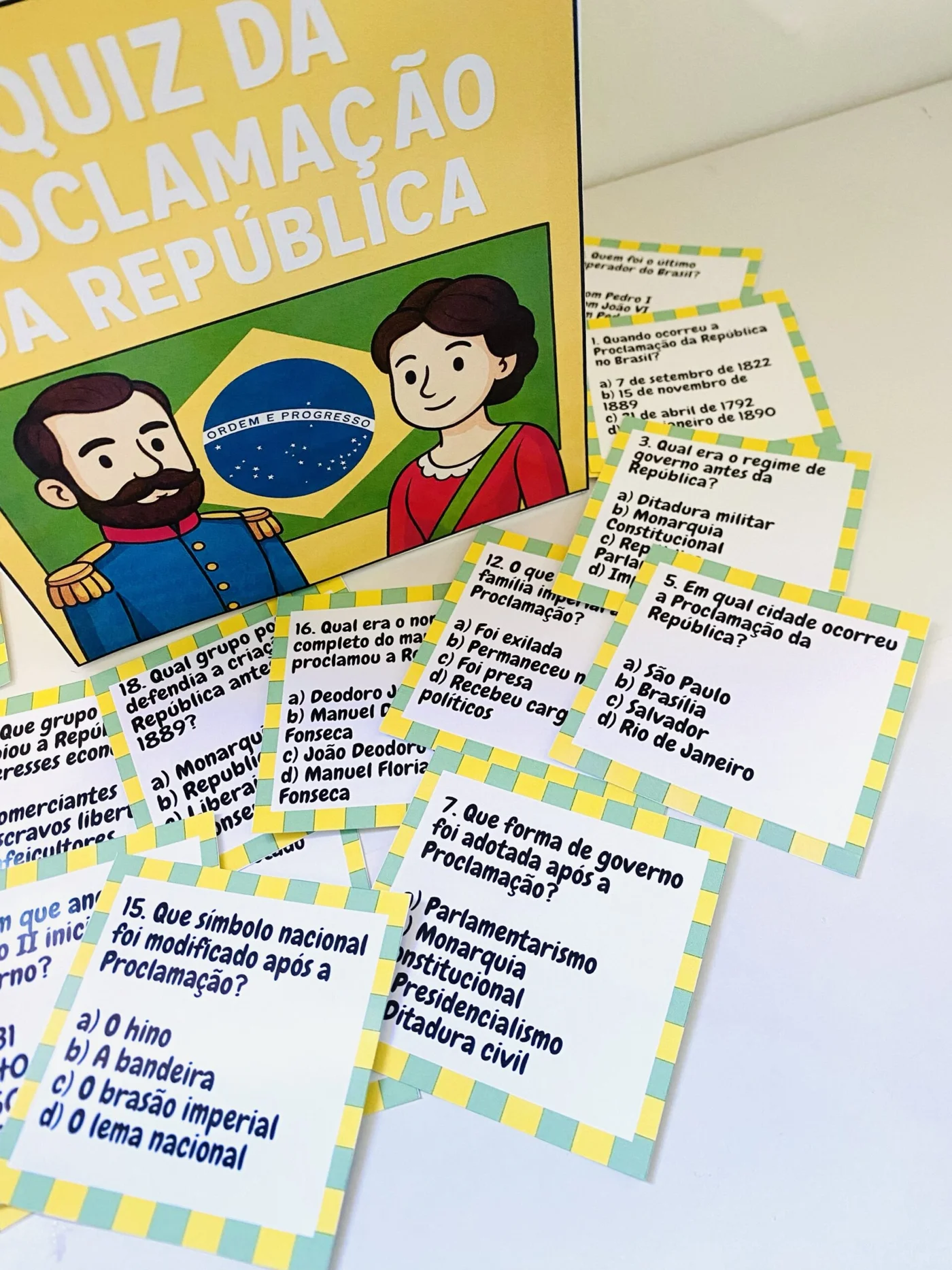 Quiz da proclamação da república — amostra 4: *Quiz: Proclamação da República* 🇧🇷 🎉 Celebre a Proclamação da República…