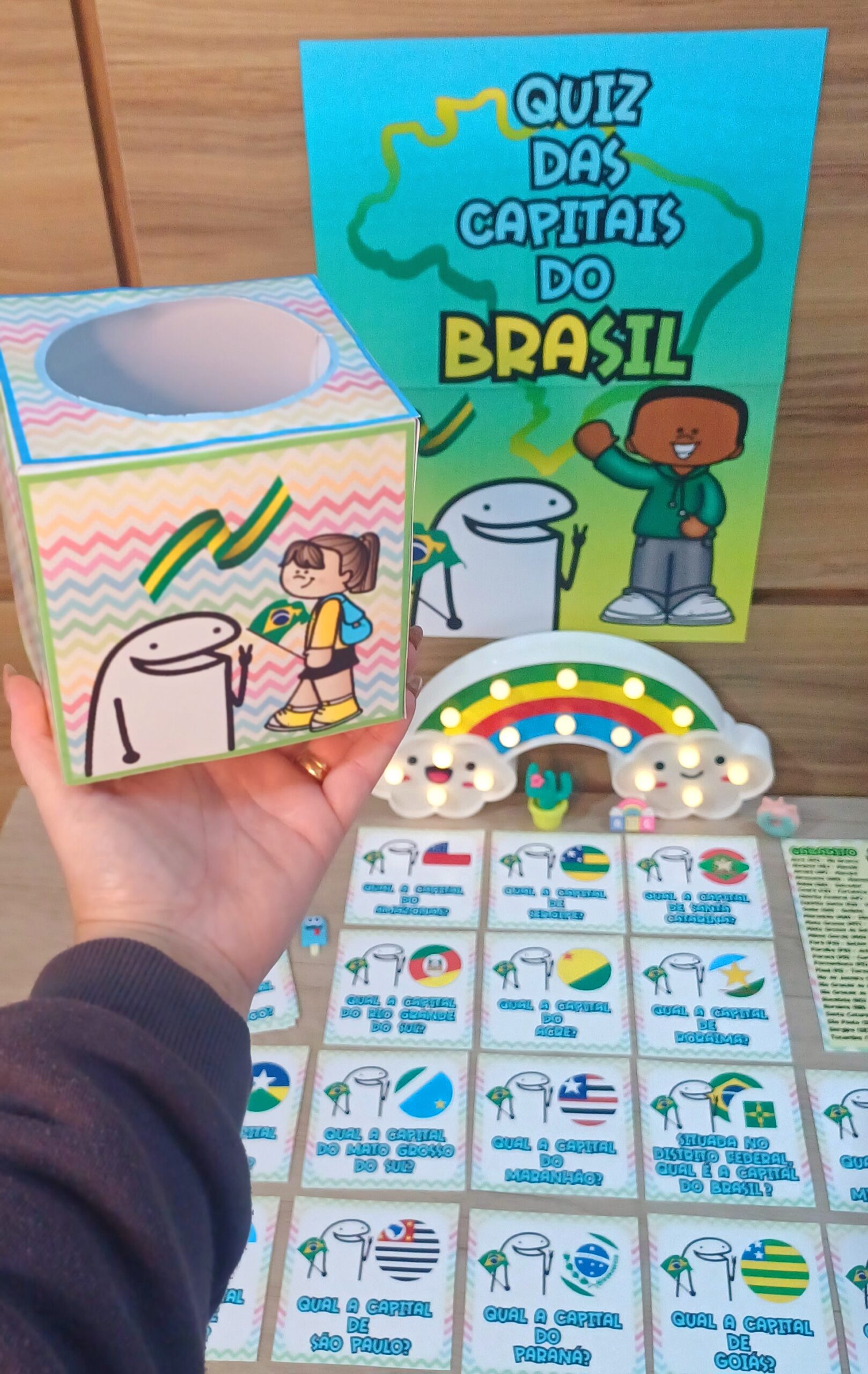 Quiz das capitais do brasil – PDF para Imprimir — amostra 1: O que vem no material