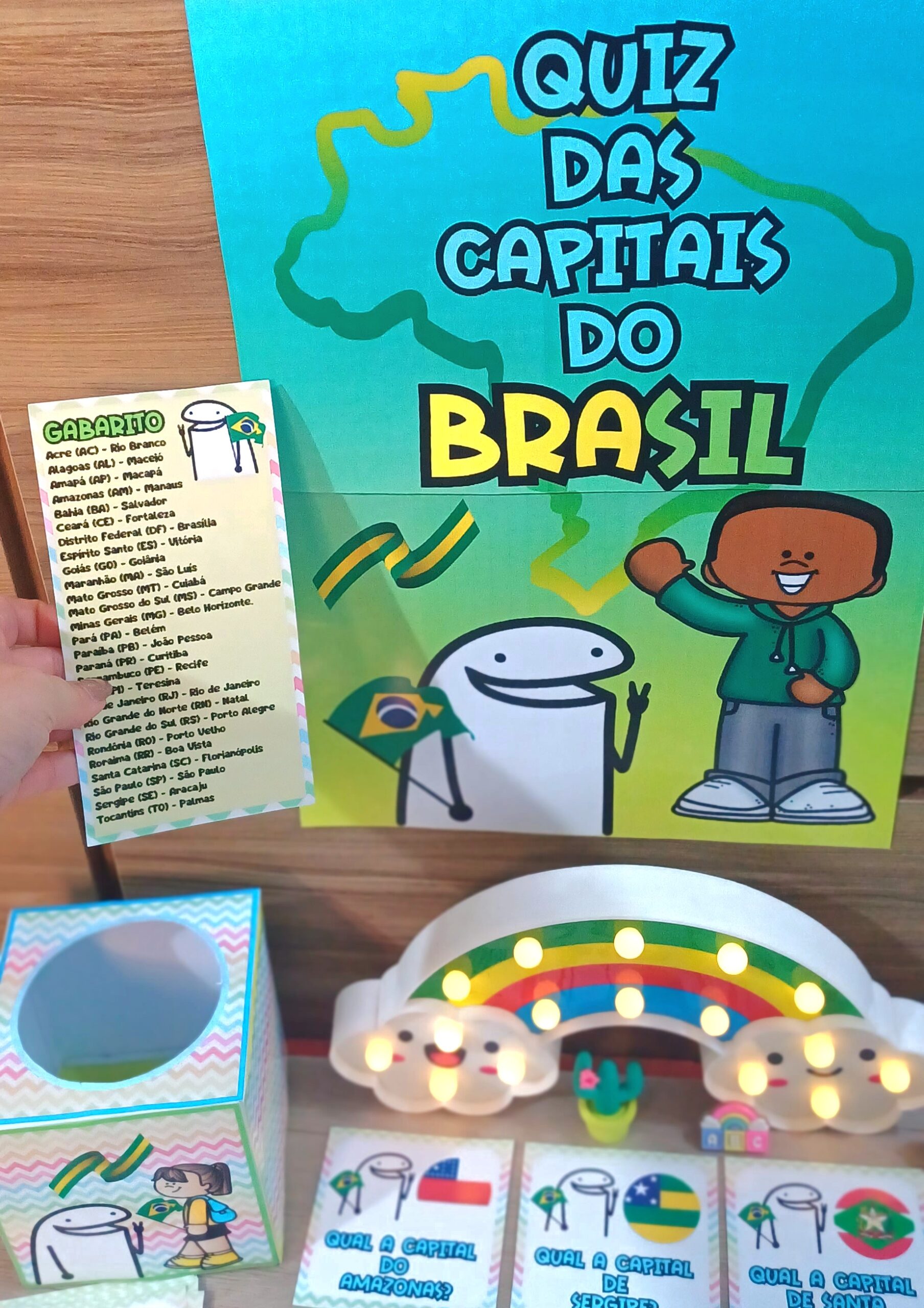 Quiz das capitais do brasil – PDF para Imprimir — amostra 3: Formato e entrega