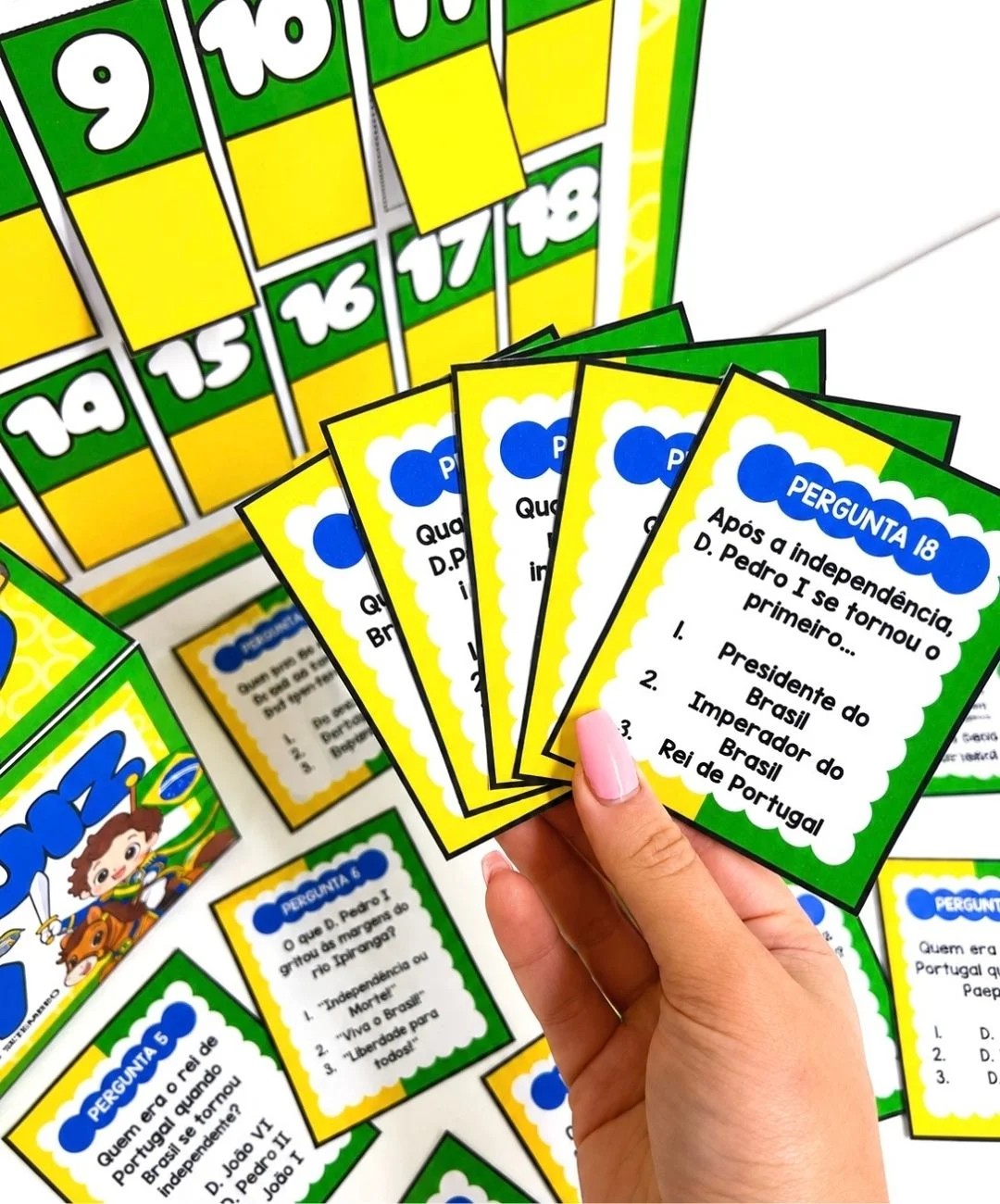 Quiz de Independência do Brasil para imprimir — amostra 1: Uma rodada de perguntas para revisar o 7 de Setembro