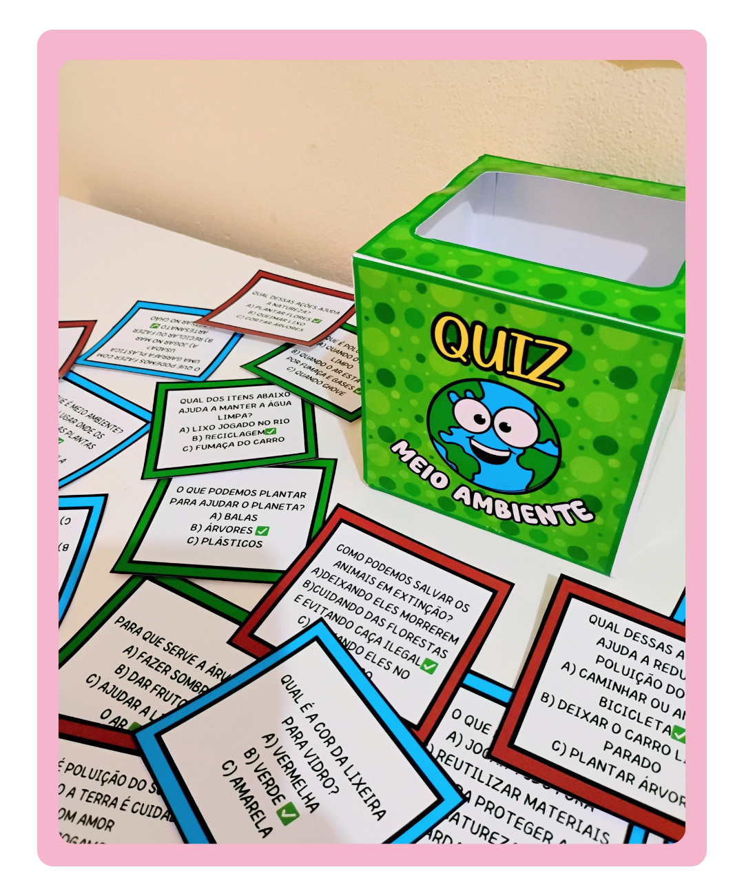Quiz de meio ambiente para imprimir — amostra 3: O que está disponível no PDF