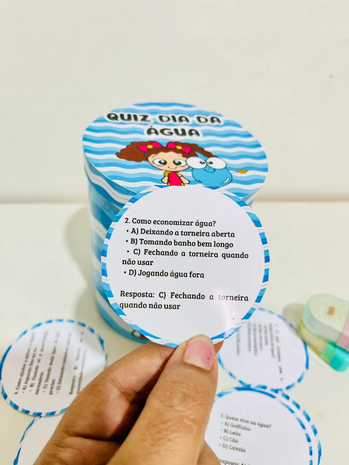 🌈 Quiz “Dia da Água” - ATIVIDADE LÚDICA DE CIÊNICIAS — amostra 3: Quer trabalhar o Dia da Água e o ciclo da água de um…