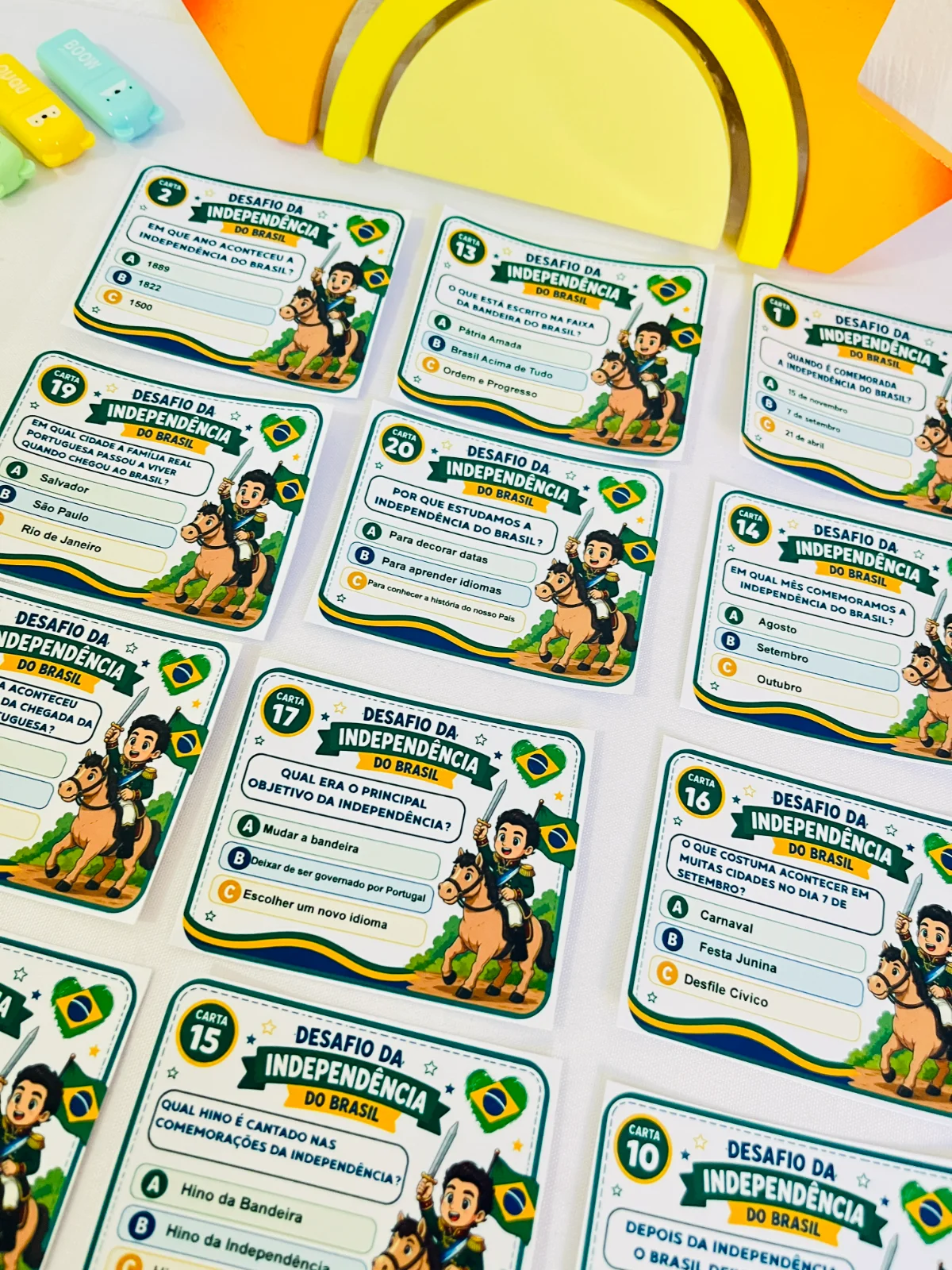 Quiz Independência do Brasil – 20 Cartas com Perguntas e Gabarito — amostra 4: 📦 O arquivo inclui Quiz Independência do Brasil – 20 Cartas com Perguntas e Gabarito — amostra 4: 📦 O arquivo inclui