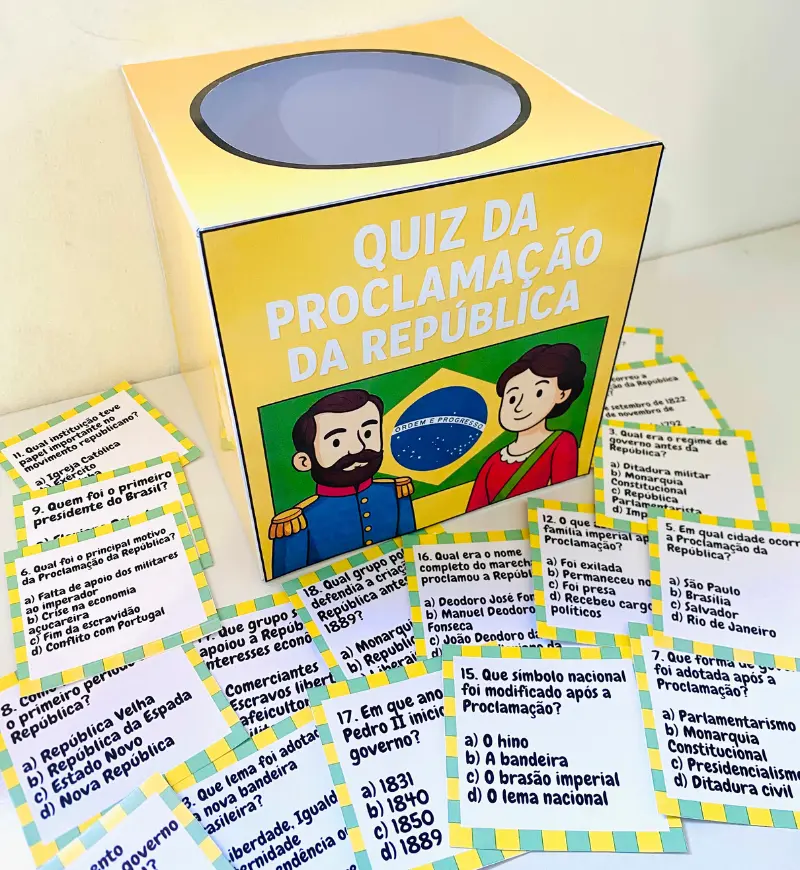 Quiz Proclamação da República: jogo em PDF para imprimir — amostra 4: Para quem é indicado