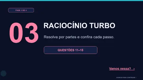 Quiz - Sareso Simulado Matemática 7°anos — amostra 3: Simulado Saresp - Matemática 7°anos, com 20 questões interativas,…