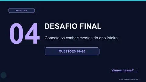 Quiz - Sareso Simulado Matemática 7°anos — amostra 4: Simulado Saresp - Matemática 7°anos, com 20 questões interativas,…