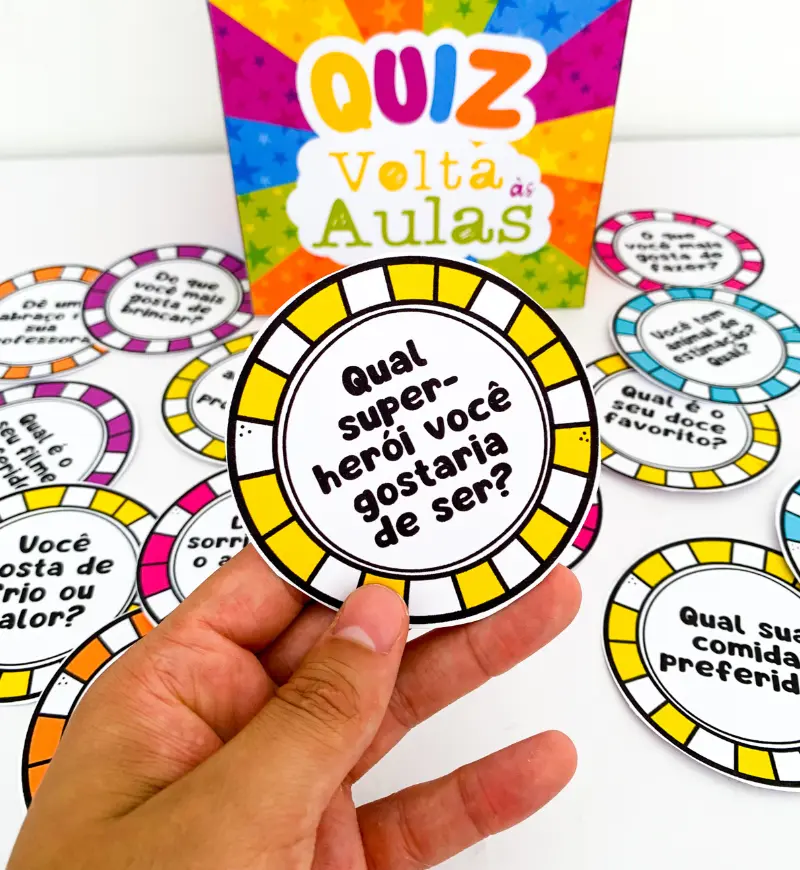 Quiz Volta às Aulas – PDF para Imprimir — amostra 2: Formato e entrega
