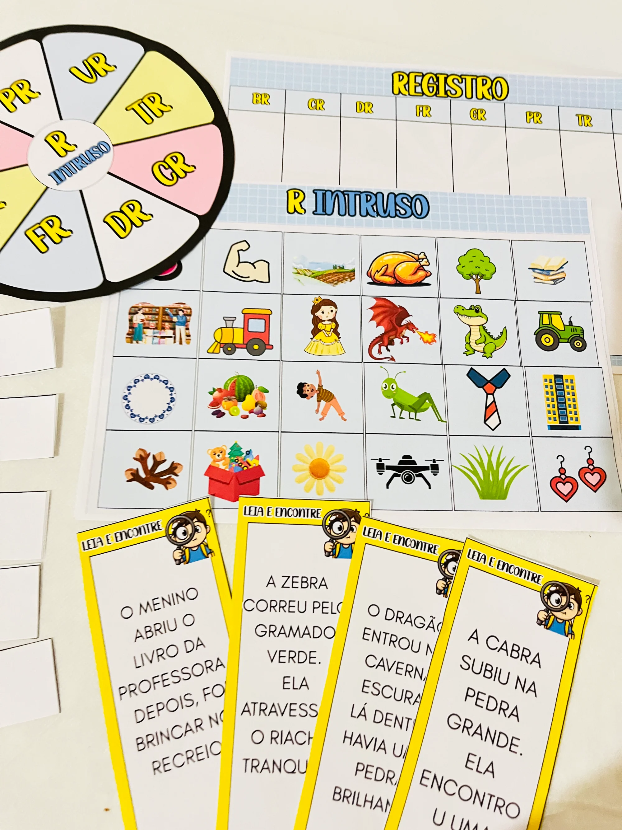 R Intruso – Atividade Lúdica de Ortografia para Alfabetização — amostra 2: A dinâmica é simples: o aluno deve analisar as…