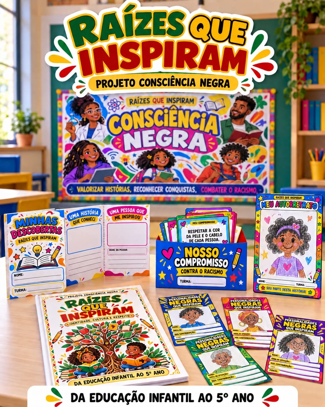 RAÍZES QUE INSPIRAM — PROJETO CONSCIÊNCIA NEGRA — capa do material