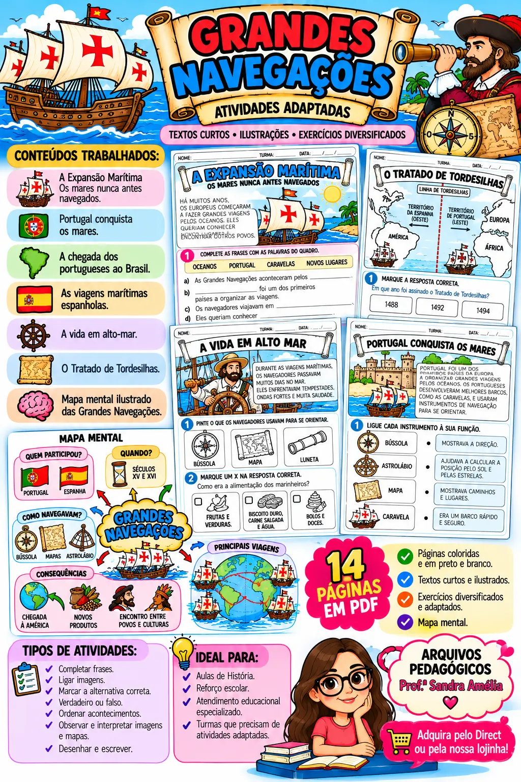 RANDES NAVEGAÇÕES – HISTÓRIA | ATIVIDADES ADAPTADAS — capa do material