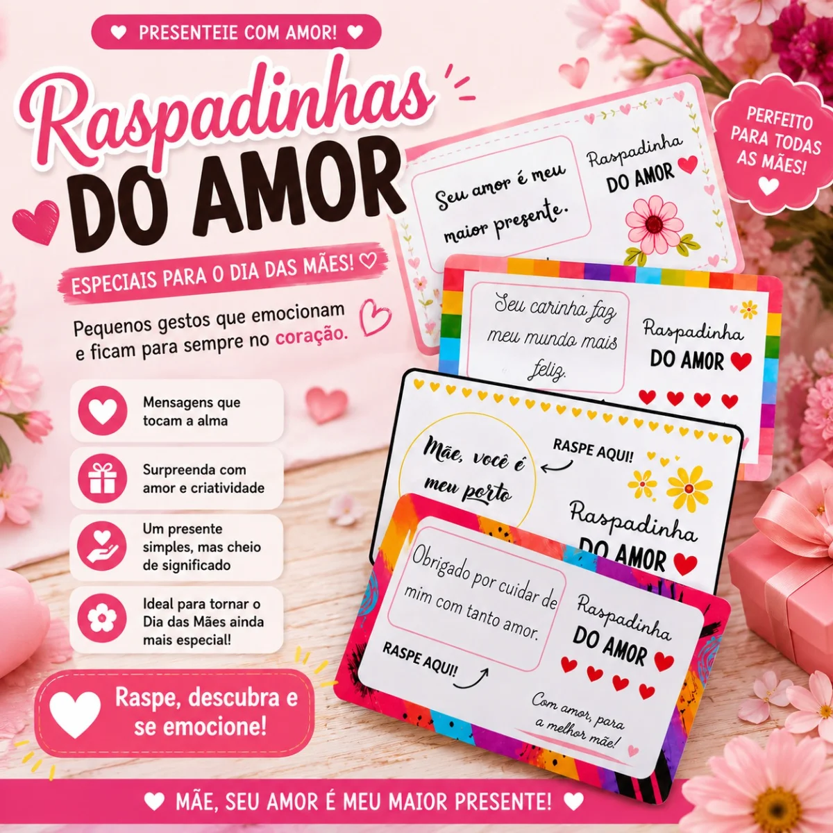 Raspadinha do amor dia das mães — Datas comemorativas para Todas as séries: NOVIDADE ESPECIAL PARA O DIA DAS MÃES