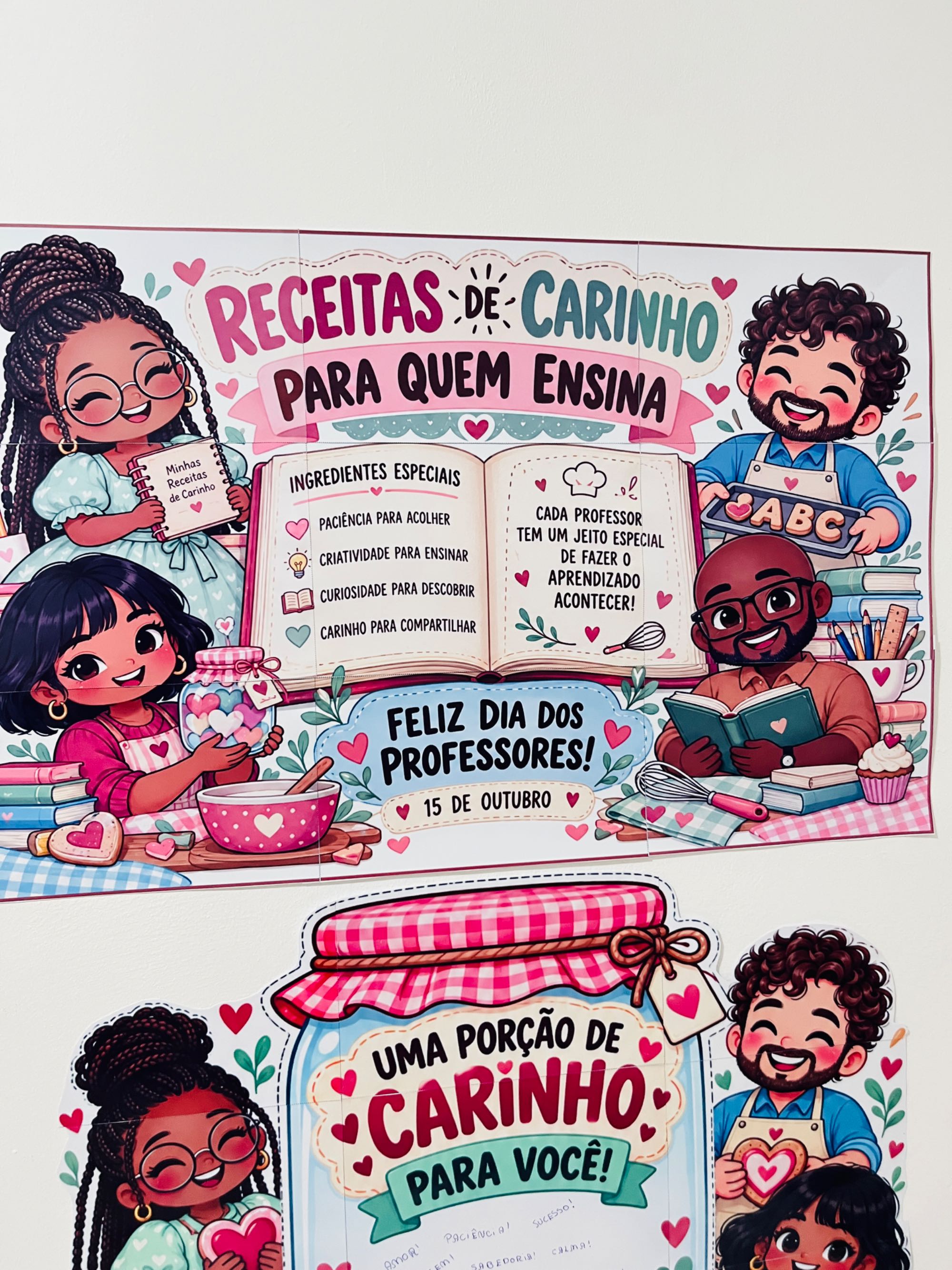 Receitas de Carinho – Kit Dia dos Professores com Painel,Lembrancinhas — amostra 3: Um kit delicado e criativo para…