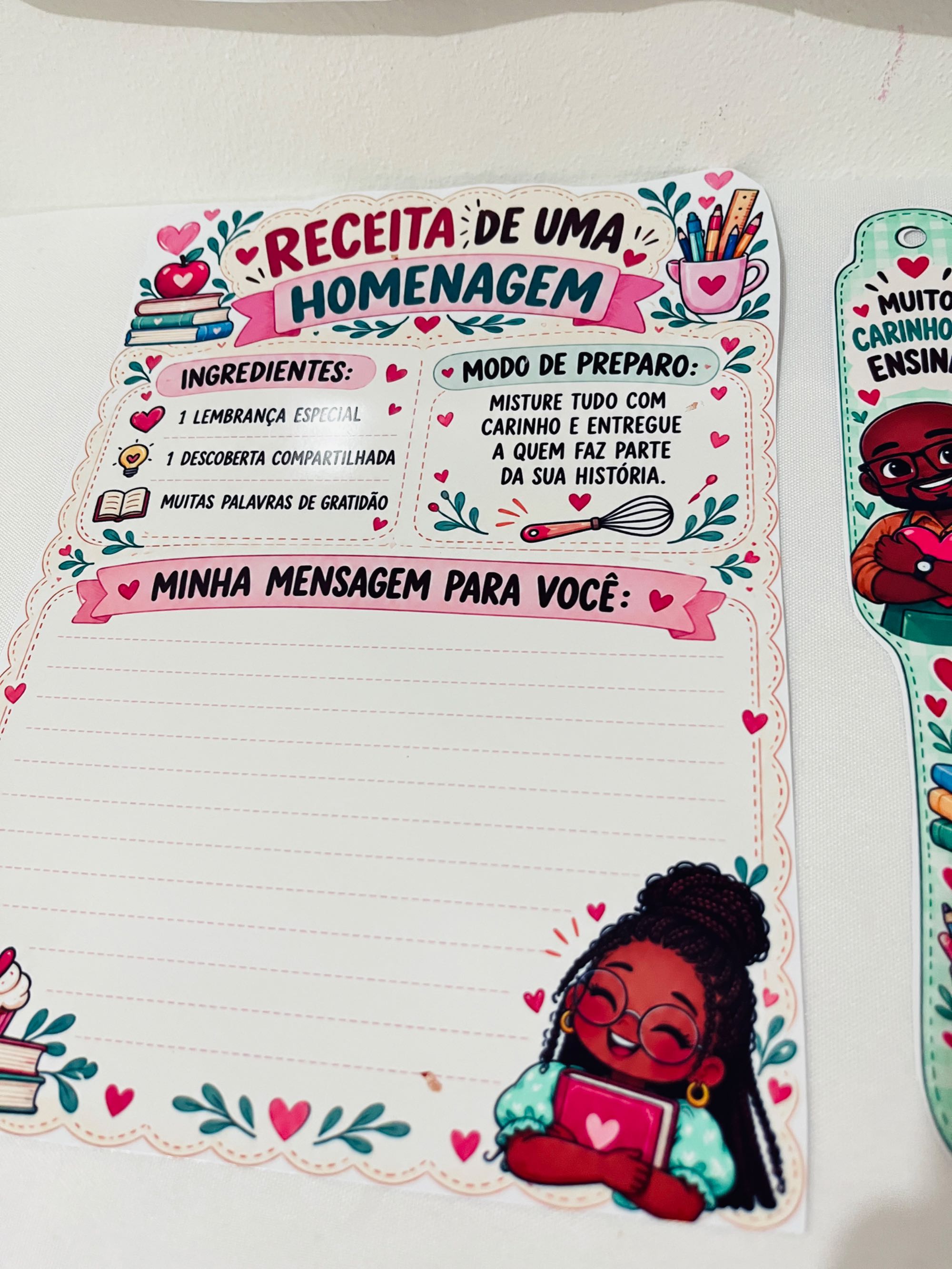 Receitas de Carinho – Kit Dia dos Professores com Painel,Lembrancinhas — amostra 6: Um kit delicado e criativo para…