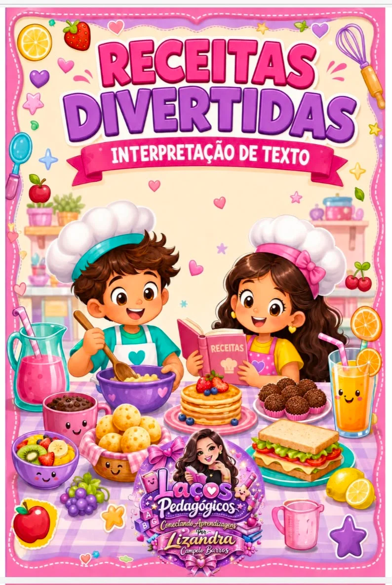 🍓🥞 Receitas Divertidas — Interpretação de Texto 🍰🍊 — amostra 1: RECEITAS DIVERTIDAS INTERPRETAÇÃO DE TEXTO Que tal…