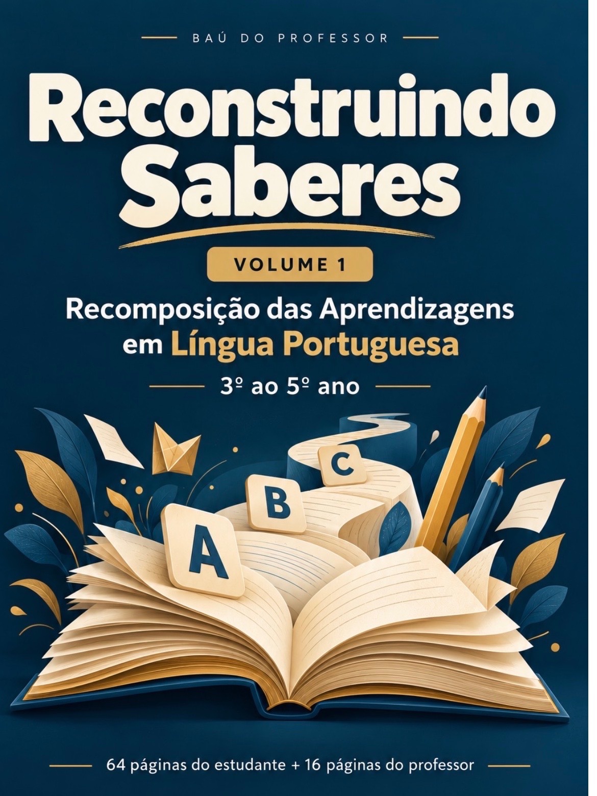 Reconstruindo Saberes Vol. 1 — Recomposição em Língua Portuguesa — Alfabetização para 3º ano: Kit com 80 páginas para…